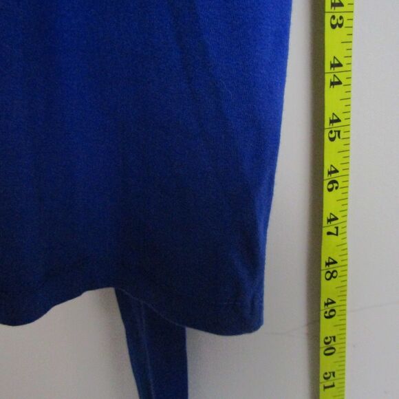 Eloquii Dress 26 Cobalt Blue Cross Front Flutter Sleeve Waist Tie Career Casual - Picture 10 of 12